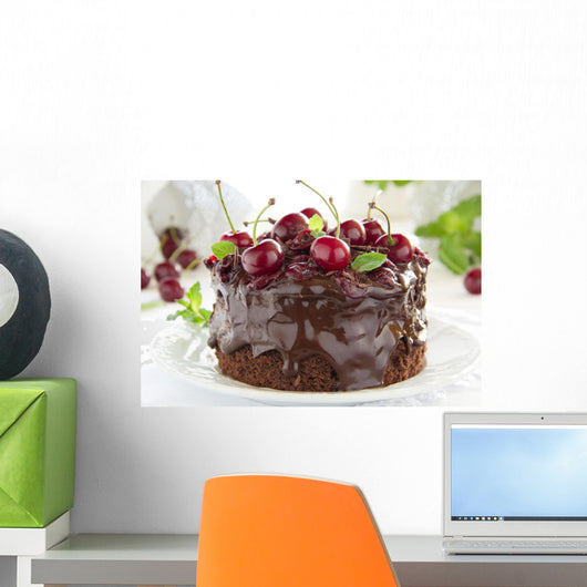 Chocolate Cake with Cherries