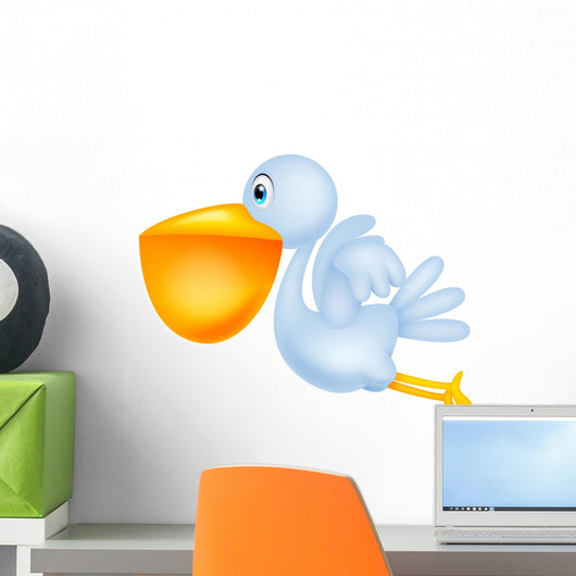 Pelican Cartoon Wall Decal