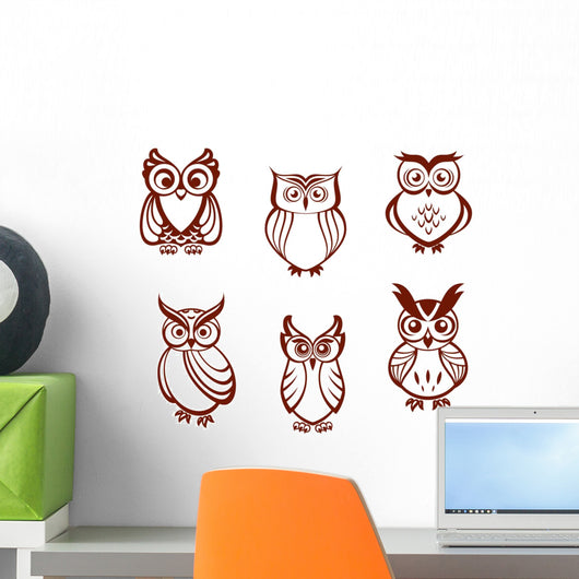 Set Cartoon Owls