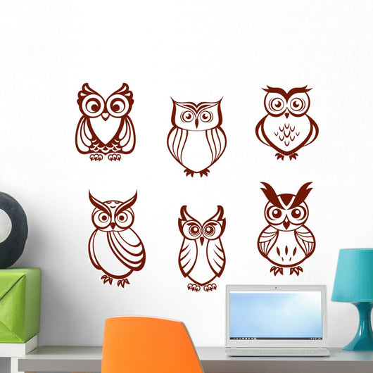 Set Cartoon Owls