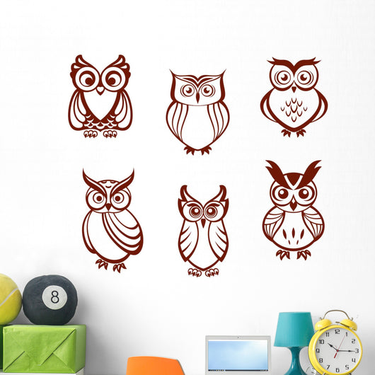 Set Cartoon Owls