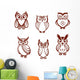 Set Cartoon Owls