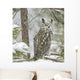 Long Eared Owl in Snowfall Wall Mural