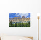 Castle Mountain and coniferous trees, Banff National Park Wall Mural