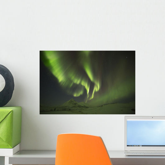 Aurora Borealis, or Northern Lights, along the Dempster Highway Wall Mural