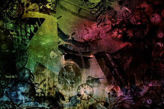 Steampunk Abstract Colorful Industrial Wall Mural