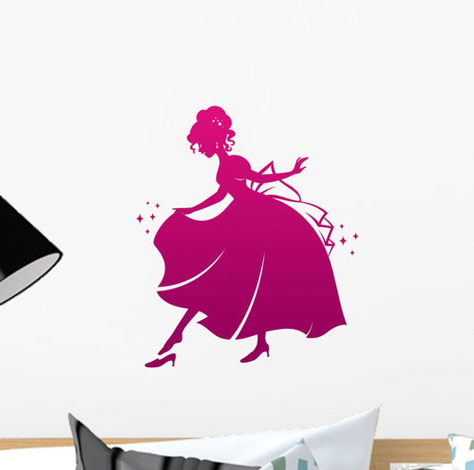 Silhouette Cinderella Wearing Her