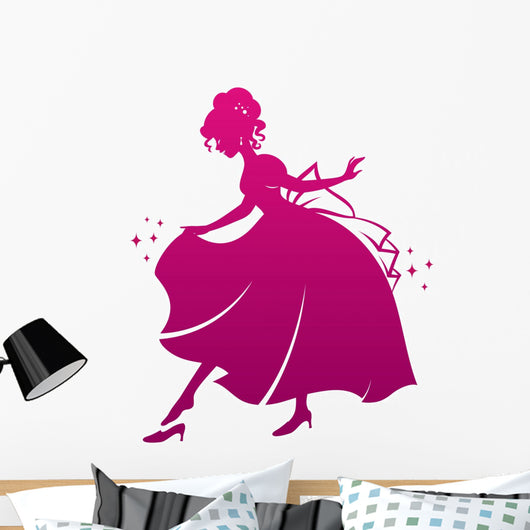 Silhouette Cinderella Wearing Her