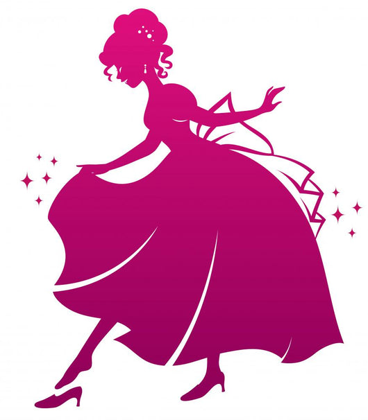 Silhouette Cinderella Wearing Her