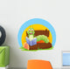 A worm reading a book Wall Decal