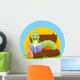 A worm reading a book Wall Decal