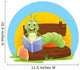 A worm reading a book Wall Decal