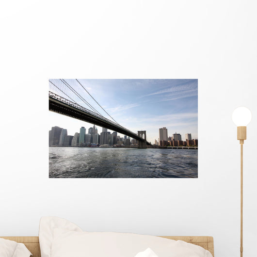 brooklyn bridge with manhatten in background, nyc Wall Mural