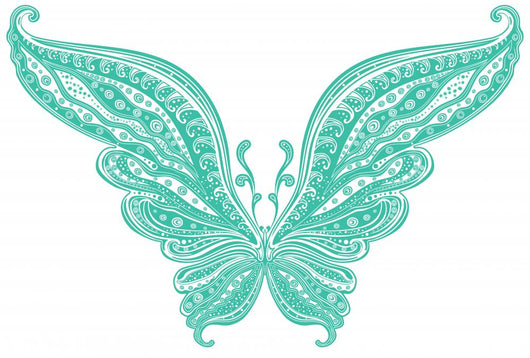 Turquoise Butterfly Wall Decal