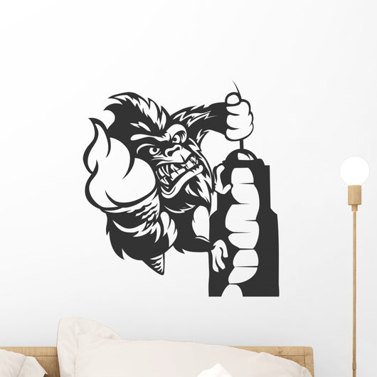 Gorilla and Ice Cream Wall Decal