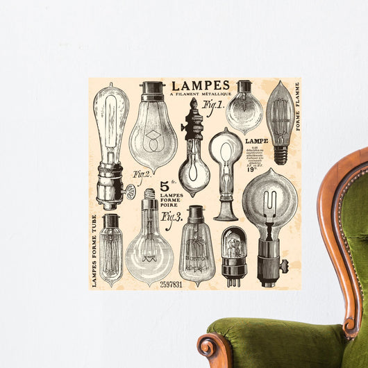 Light Bulb Wall Mural