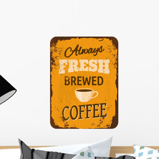 Vintage Coffee Tin Sign Wall Decal