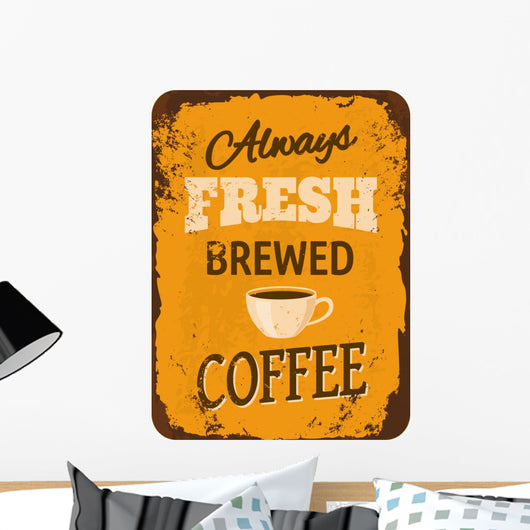 Vintage Coffee Tin Sign Wall Decal