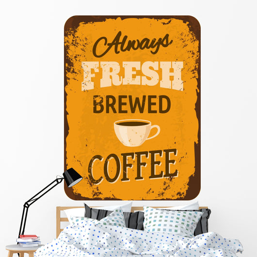 Vintage Coffee Tin Sign Wall Decal