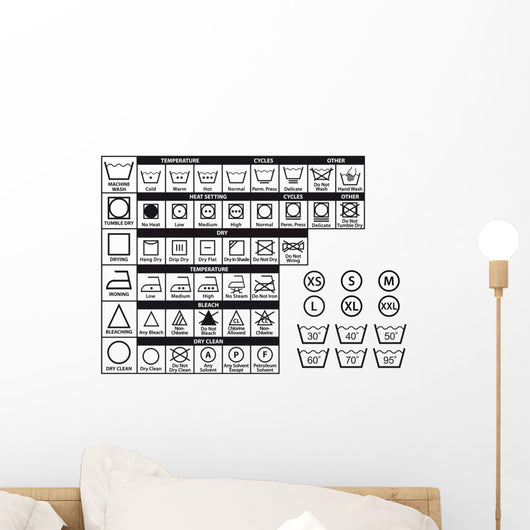Textile Care Symbols Vector