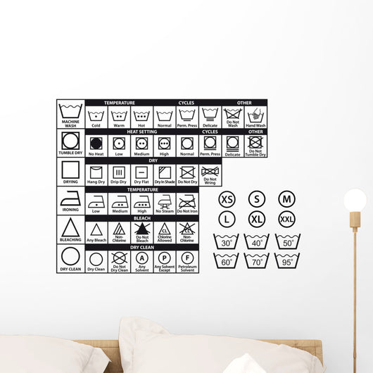 Textile Care Symbols Vector