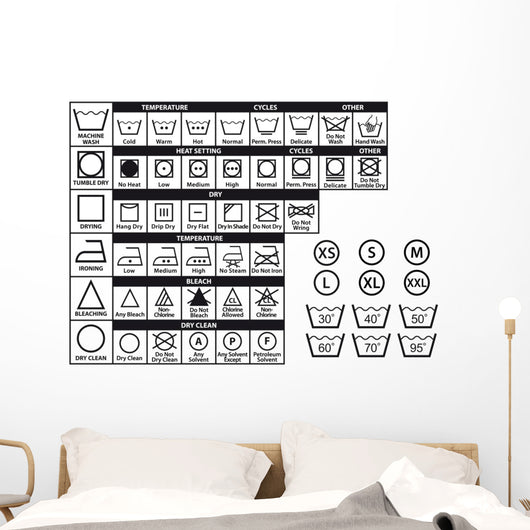 Textile Care Symbols Vector