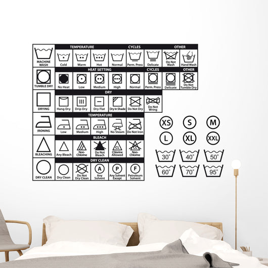 Textile Care Symbols Vector