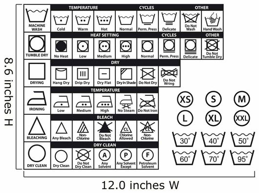 Textile Care Symbols Vector