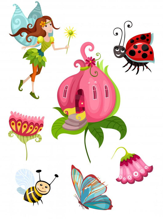Colorful Forest Fairy Wall Decal