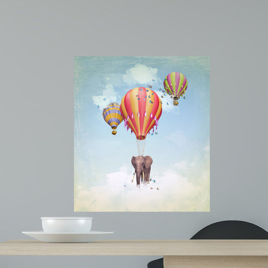 Elephant Sky with Balloons
