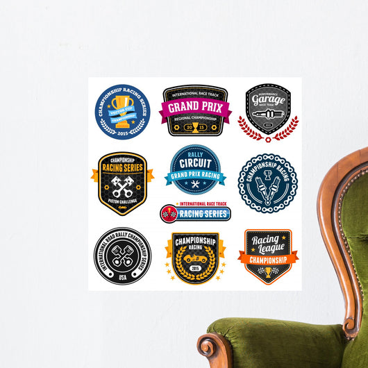 Racing emblems Wall Decal