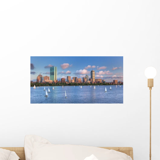 Panoramic Theboston Skyline across Wall Decal