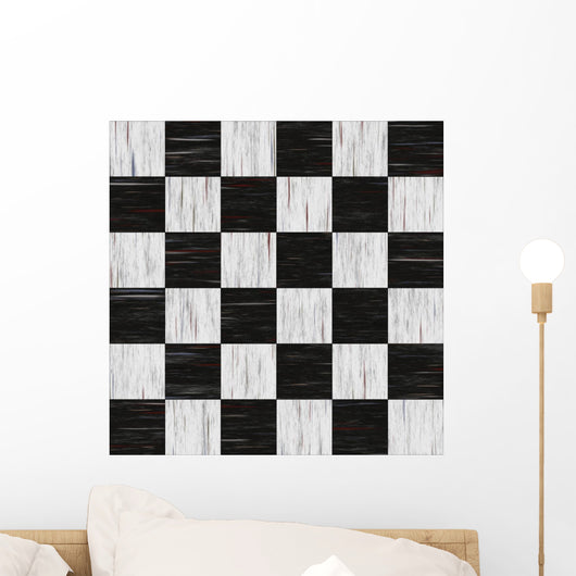 Old Diner Checkerboard Linoleum - Seamless Texture Wall Mural