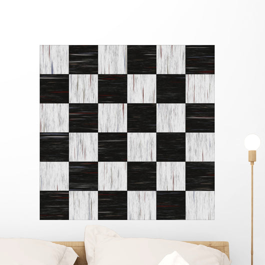 Old Diner Checkerboard Linoleum - Seamless Texture Wall Mural