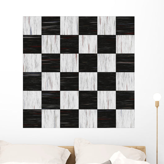 Old Diner Checkerboard Linoleum - Seamless Texture Wall Mural