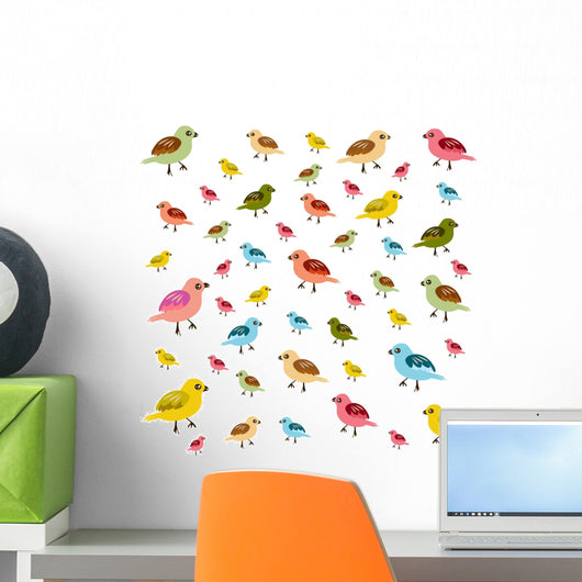 Cute Birds Wall Mural