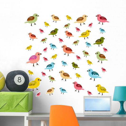 Cute Birds Wall Mural