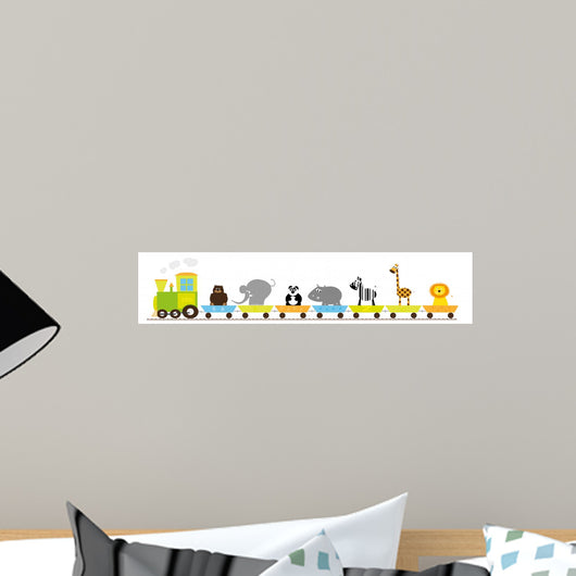 Animals Train Vector Illustration
