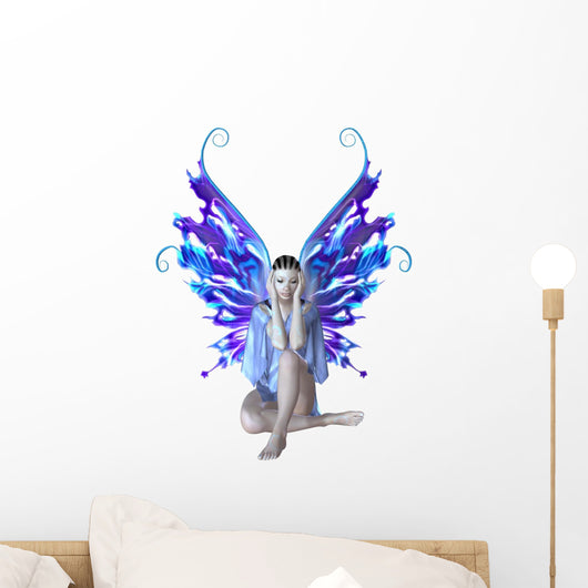 Strange Fairy Blue Wall Mural
