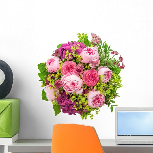beautiful pink peonies Wall Decal