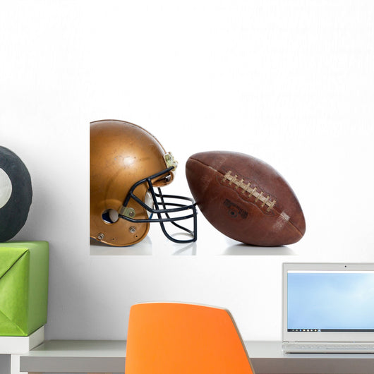 Retro Gold Football Helmet