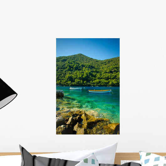 two boats in Mljet Croatia Wall Mural
