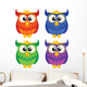 Set Four Cute Owls