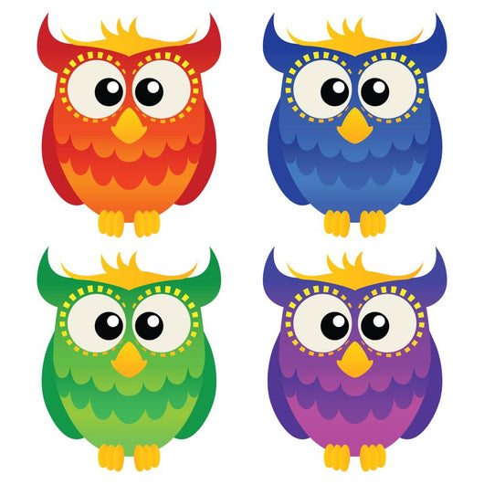 Set Four Cute Owls