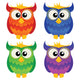 Set Four Cute Owls