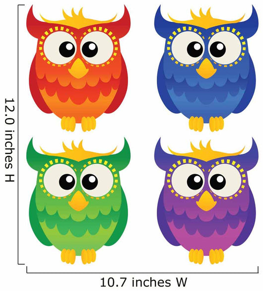 Set Four Cute Owls