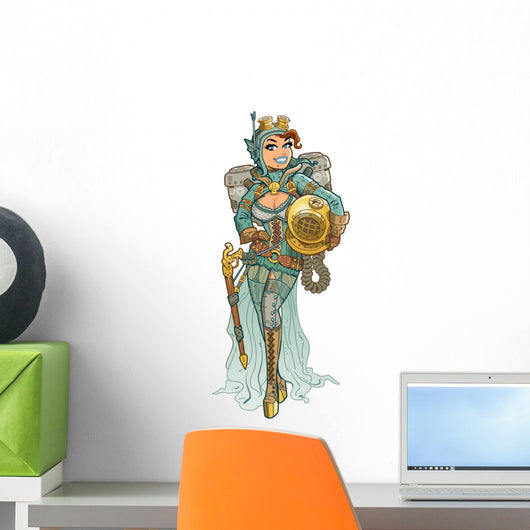 Sexy Steampunk Diver Wall Mural