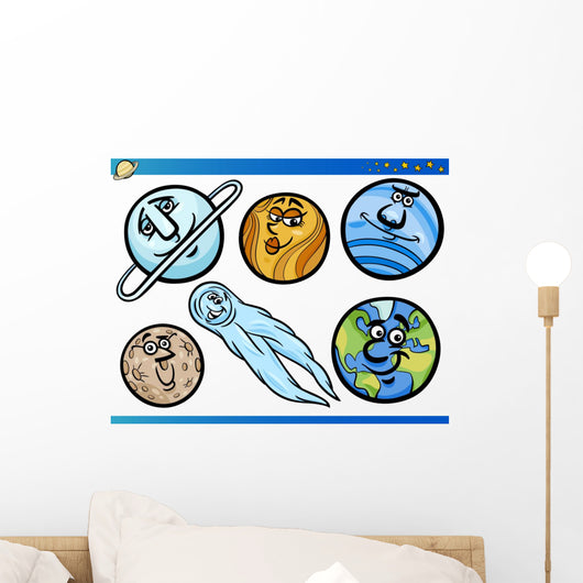 Planets and Orbs Cartoon