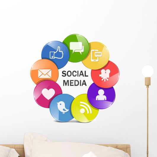 Vector social media concept Wall Decal