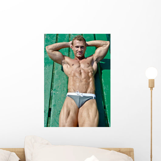 Handsome Young Bodybuilder Leaning
